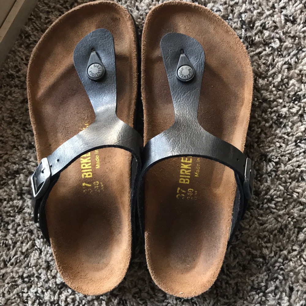 BIRKENSTOCK Gizeh Sandals Black Size 37 (US 7)